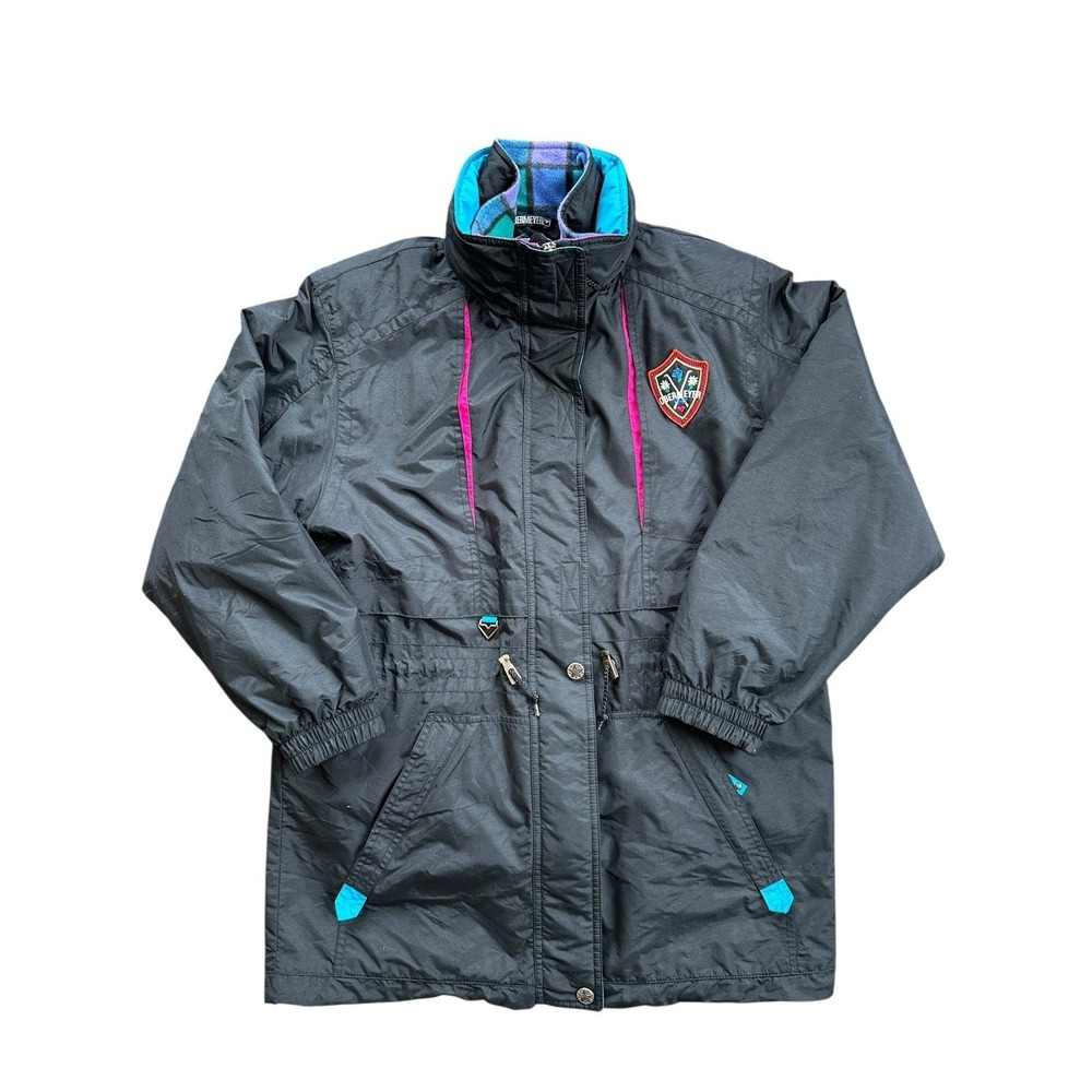 Obermeyer 3-in-1 Ski Jacket Kids 16 Black Teal Magenta Vintage Excellent Retro
